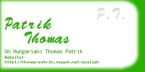 patrik thomas business card